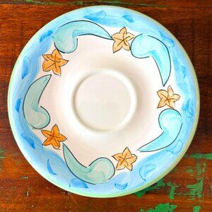 Salute' Ceramics Saucer | Coastal Beach Shell Plate Replacement or Decor